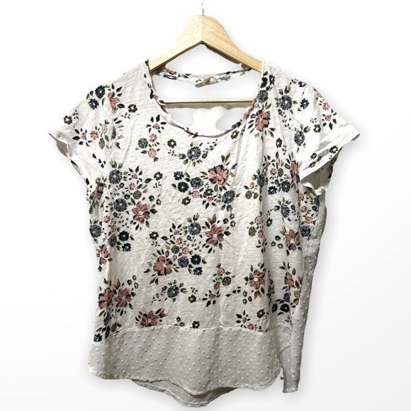 Maison Jules Floral Swiss Dot Top - Picture 1 of 7